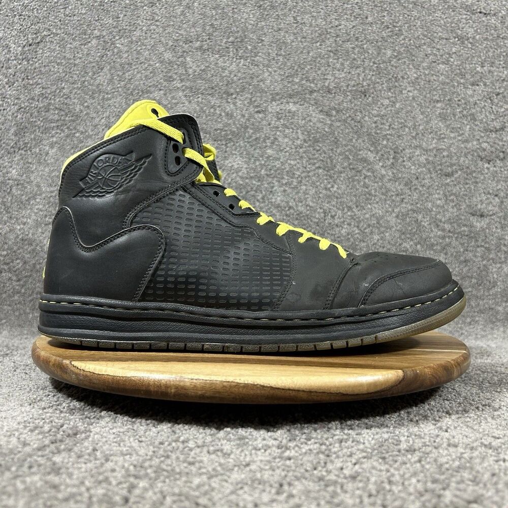 Nike Air Jordan Prime 5 Mens Sz 13 Black Sonic Yellow High Top Basketball Shoes